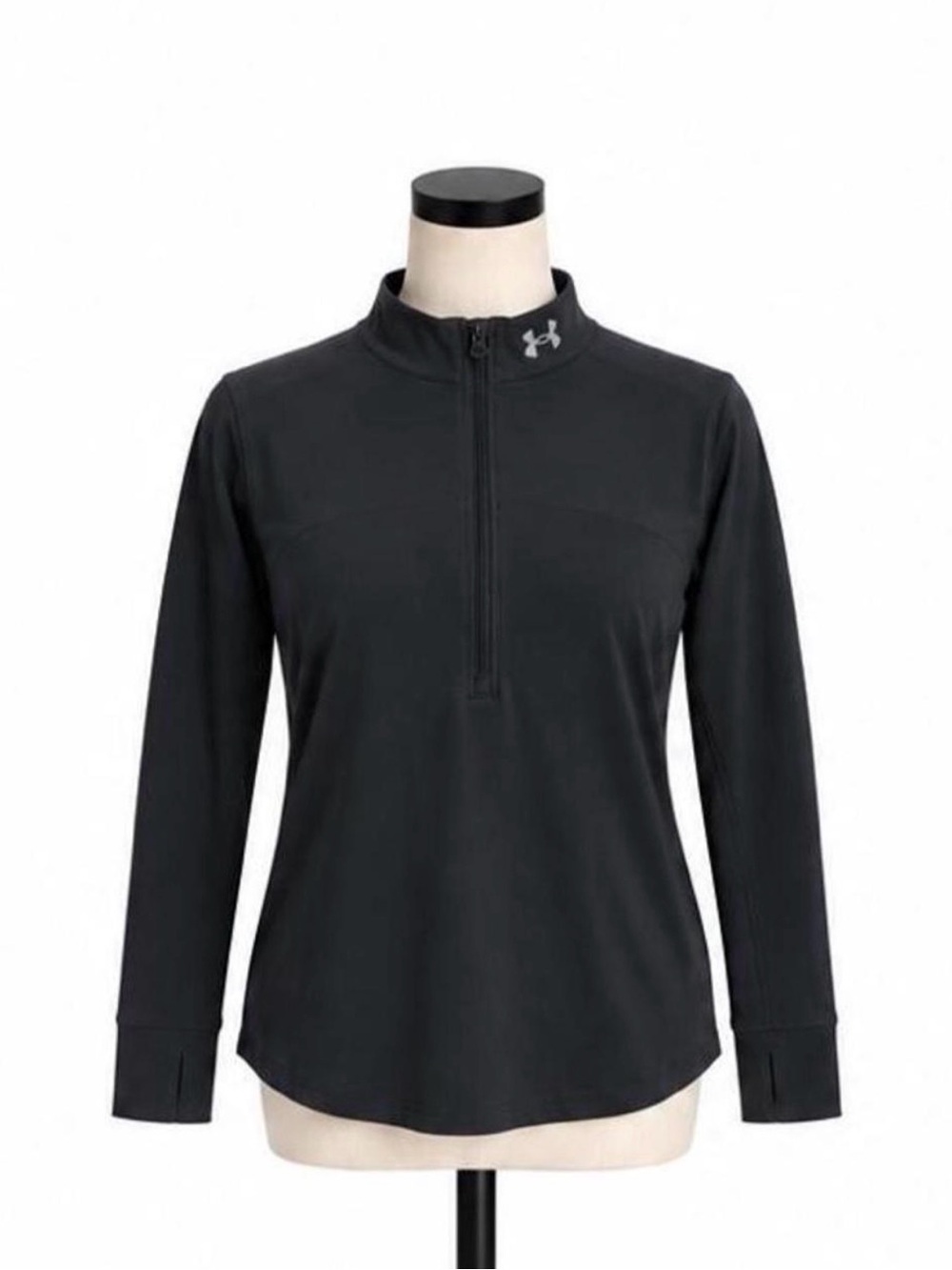 Under Armour Women's Run Black Quarter-Zip Athletic Top XL